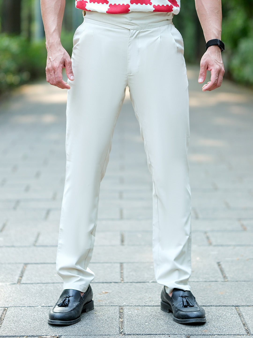 Beige Gurkha Pants