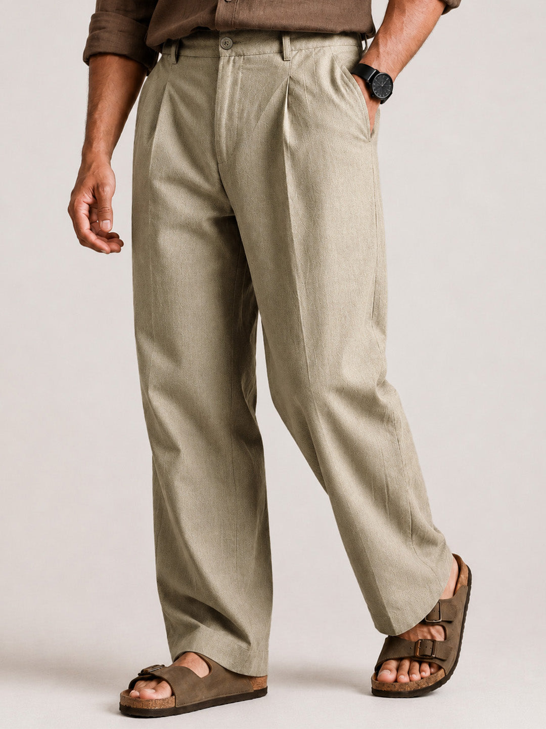Cream Classic Pants