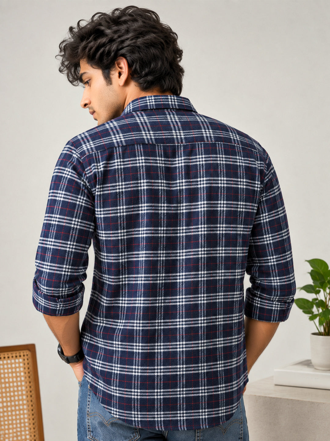 Plaid: Navy Frost