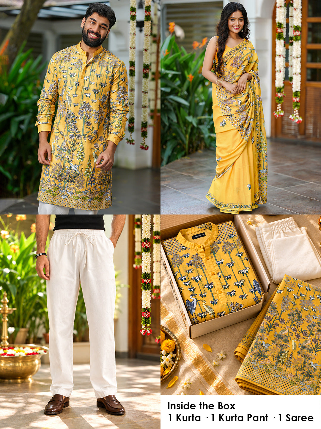 Yellow Floral Couple combo