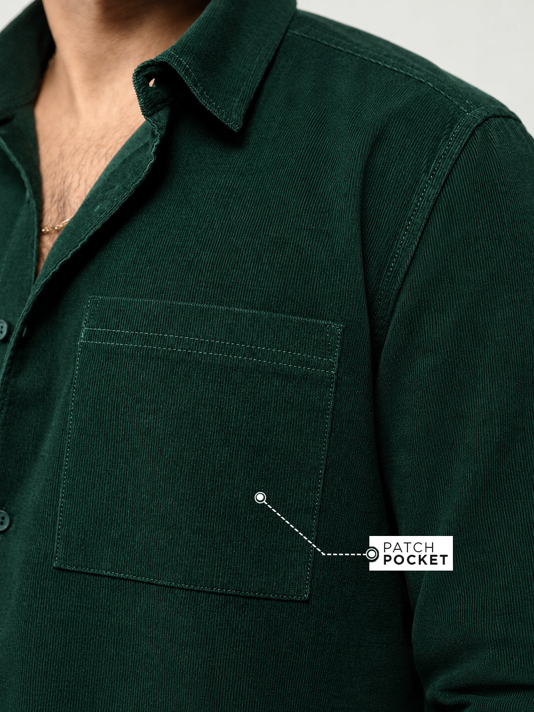 Corduroy Shirt: Evergreen