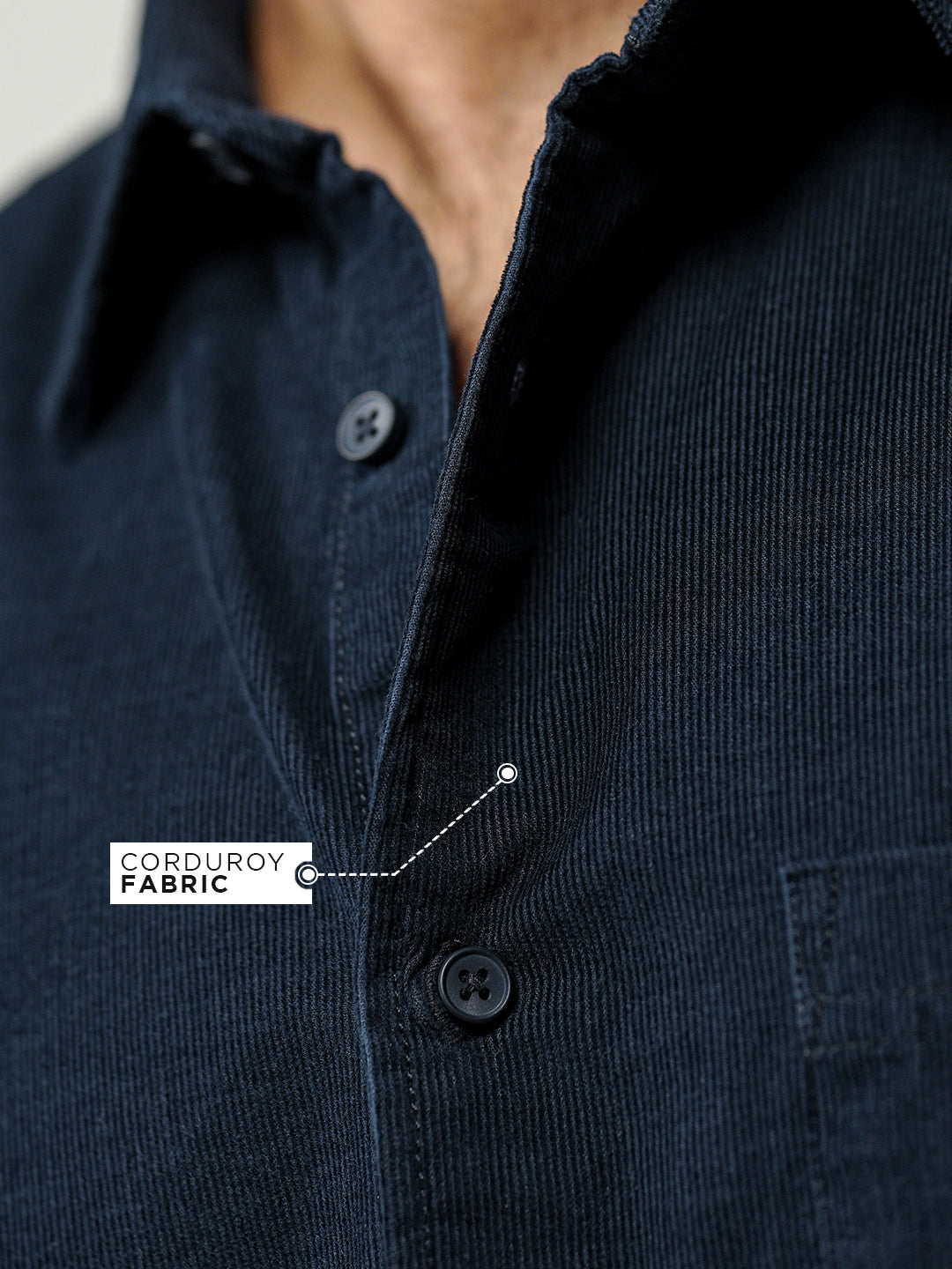 Corduroy Shirt: Navy