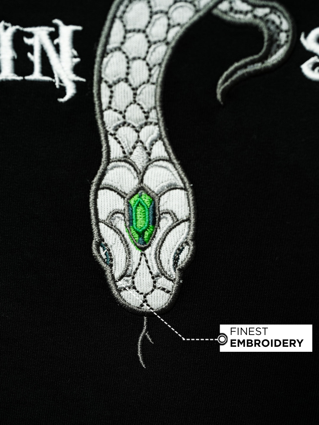 Snake Embroidered