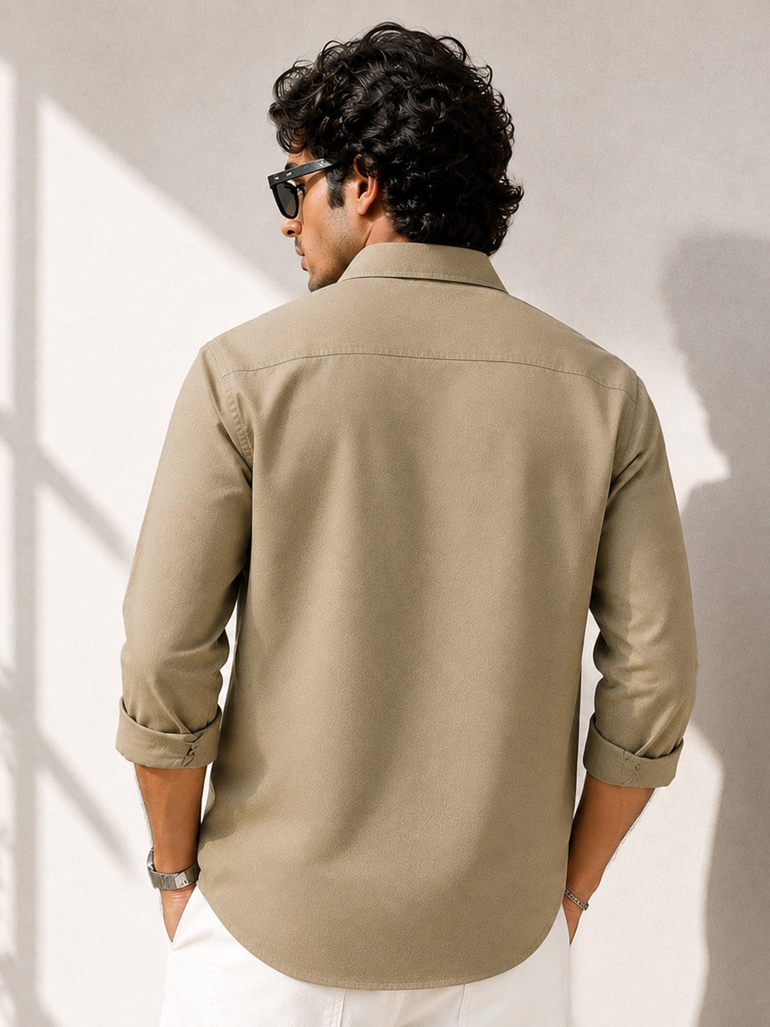 Khaki Bamboo Full Sleeve Shirt