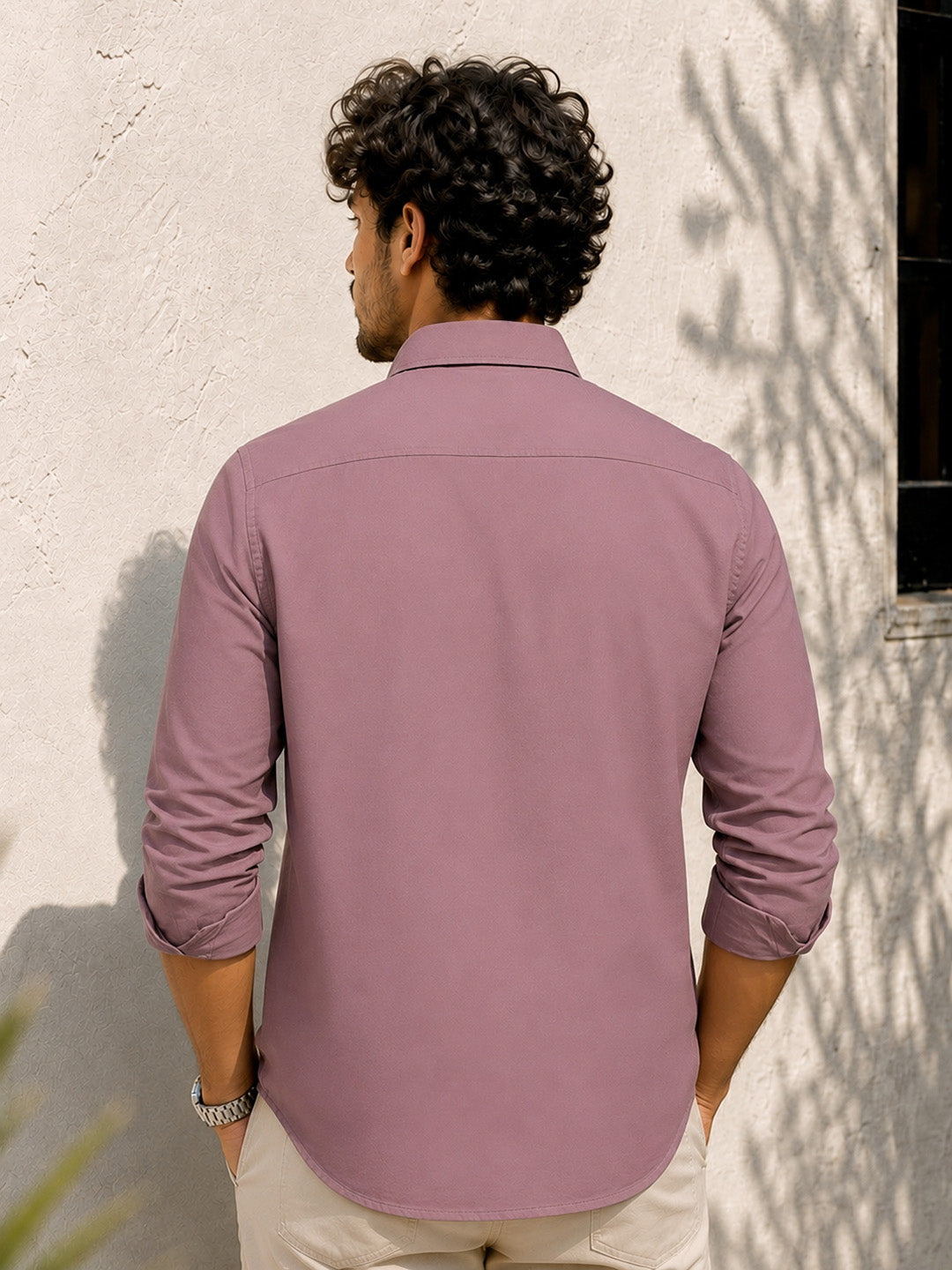 Mauve Bamboo Full Sleeve Shirt