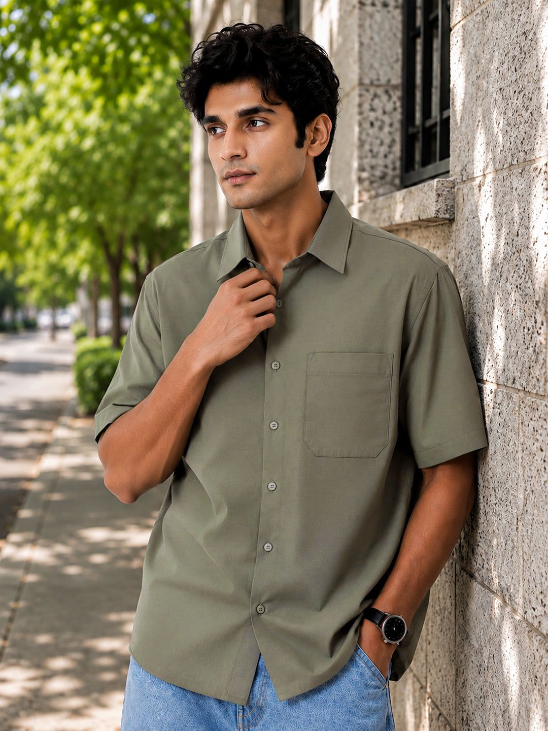 Sage Green Bamboo Shirt