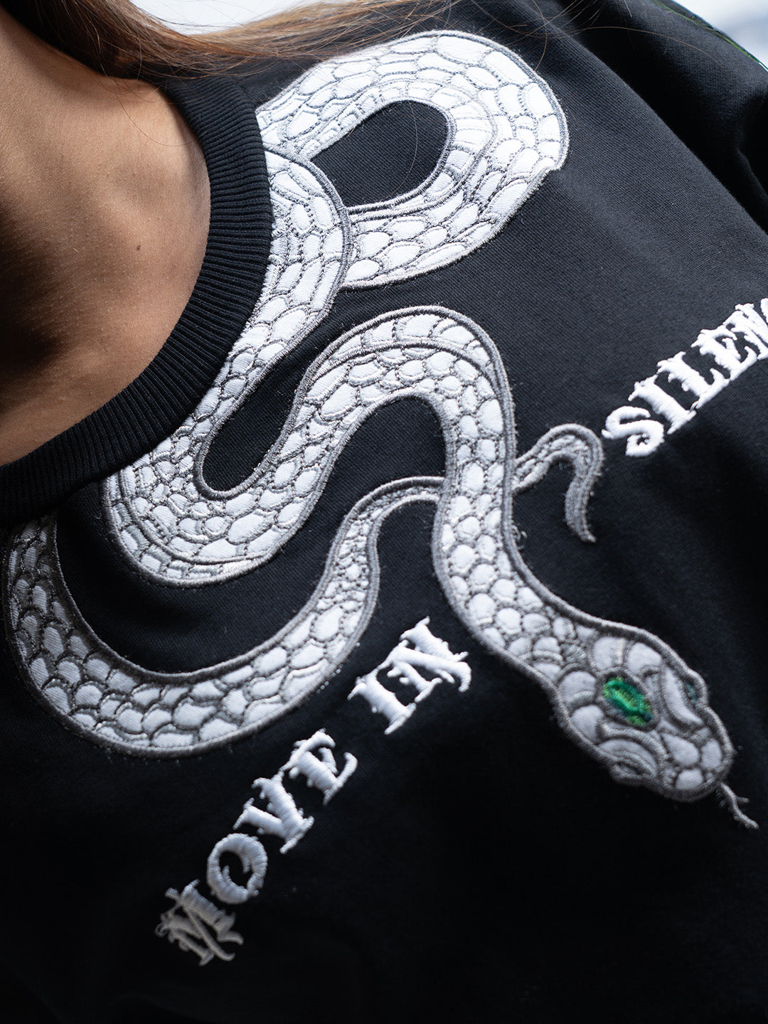 Snake Embroidered Tshirt | Premium Women's Oversized | Mydesignation