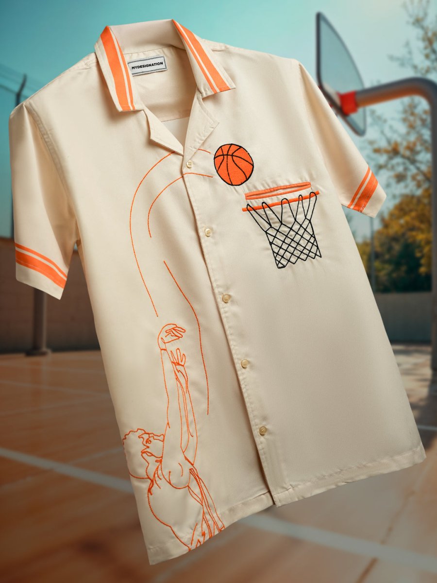 Basketball Embroidered Shirt - Sports Edition | Mydesignation
