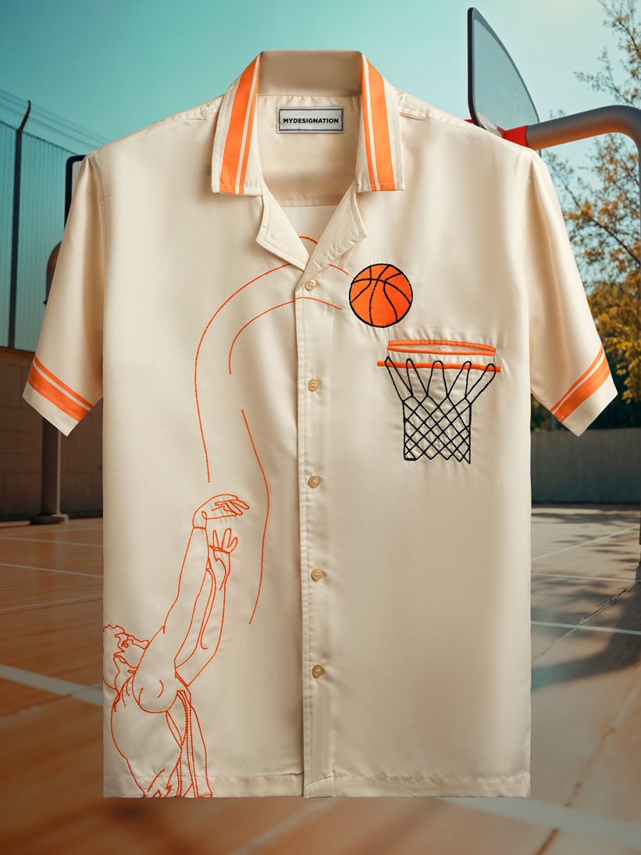 Basketball Embroidered Shirt - Sports Edition | Mydesignation