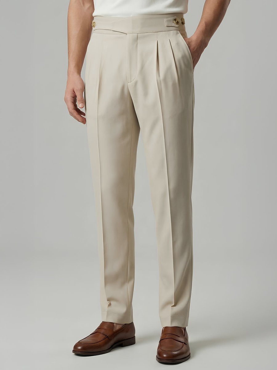 Beige Gurkha Pants - Pants | Mydesignation