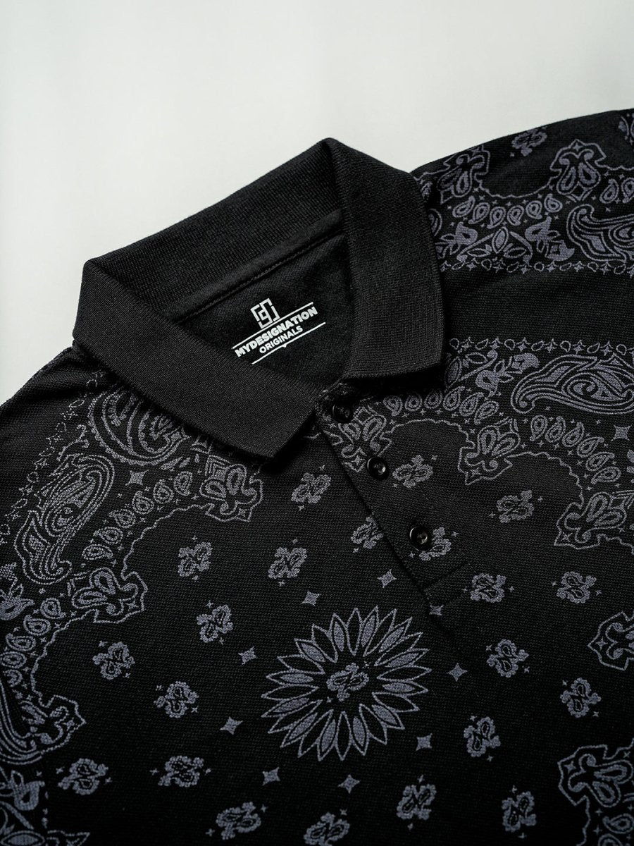 Black Bandana Polo - Polo T-shirts | Mydesignation