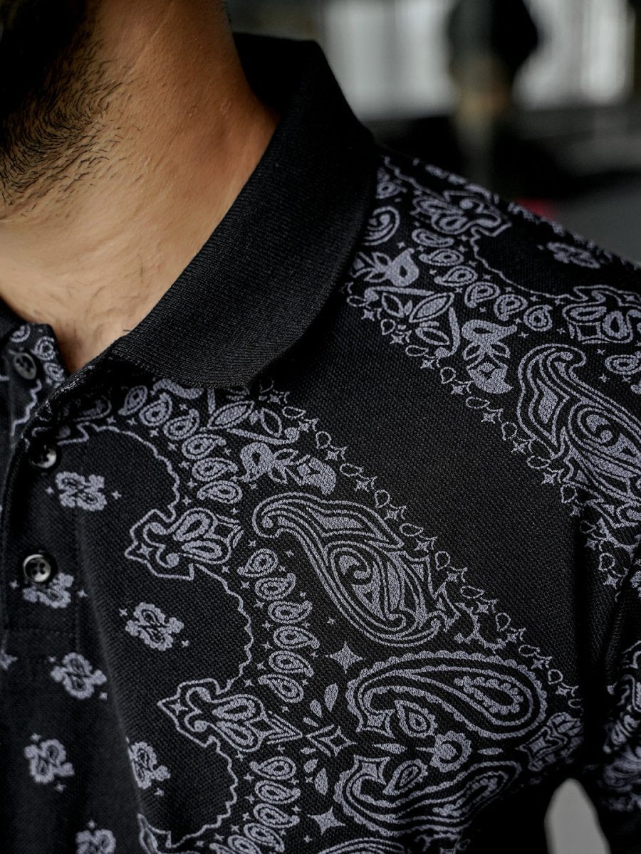 Black Bandana Polo - Polo T-shirts | Mydesignation