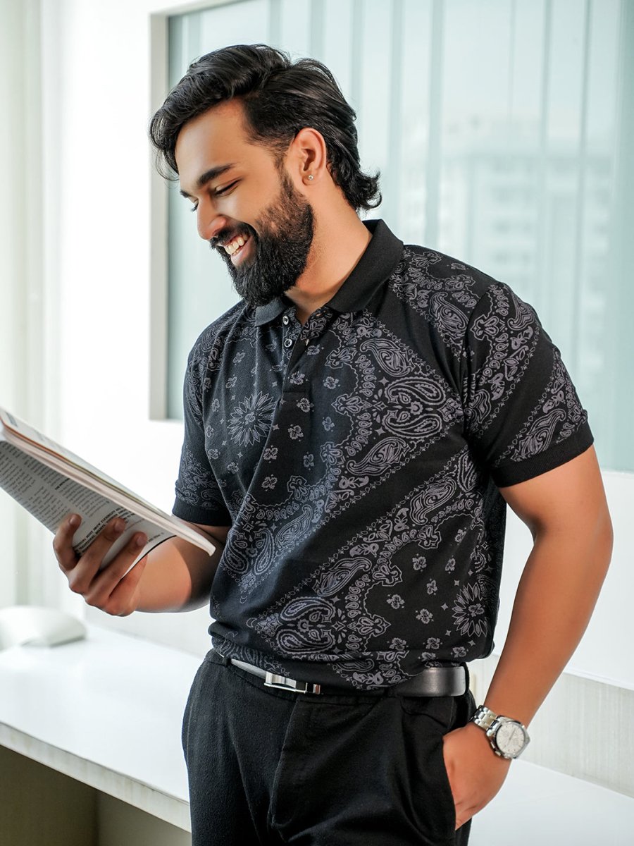 Black Bandana Polo - Polo T-shirts | Mydesignation