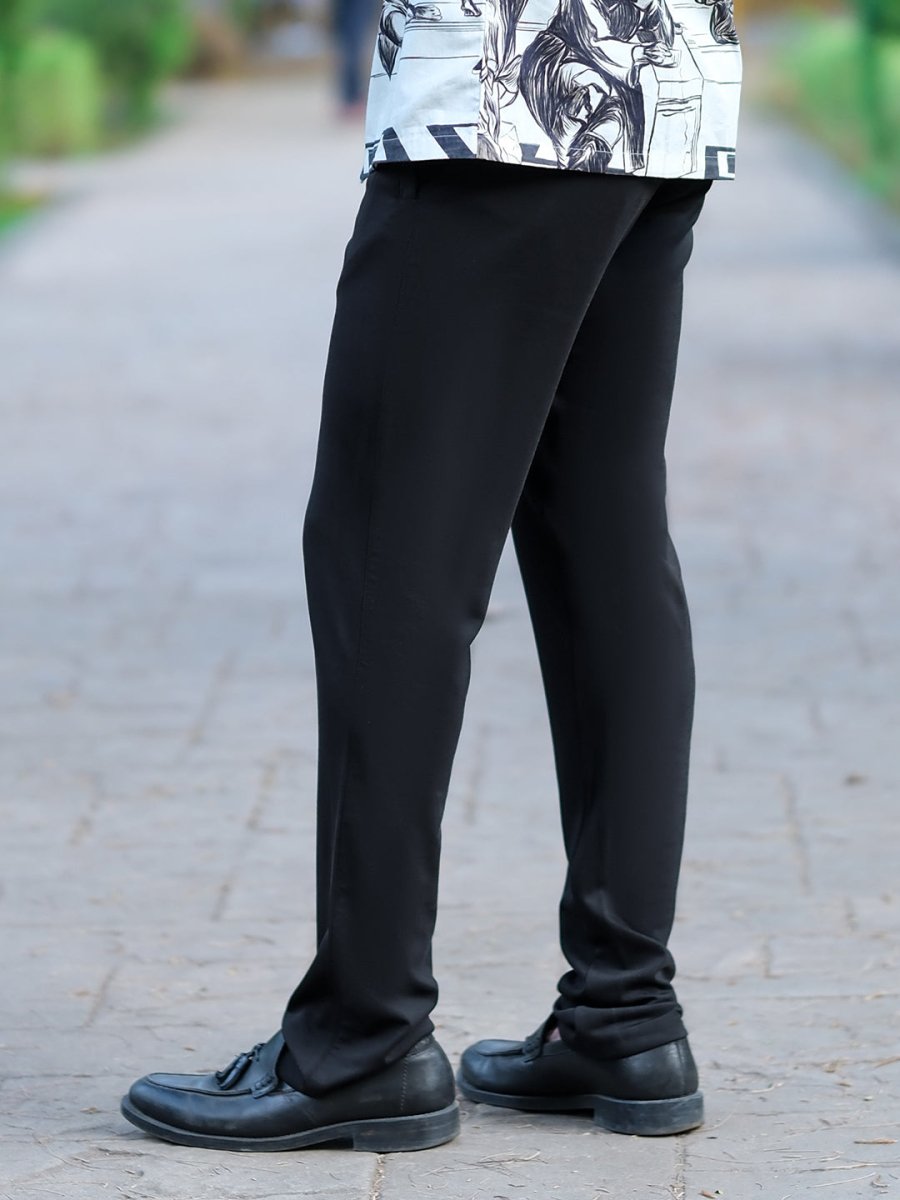 Black Tensile Pant - Men Pants | Mydesignation