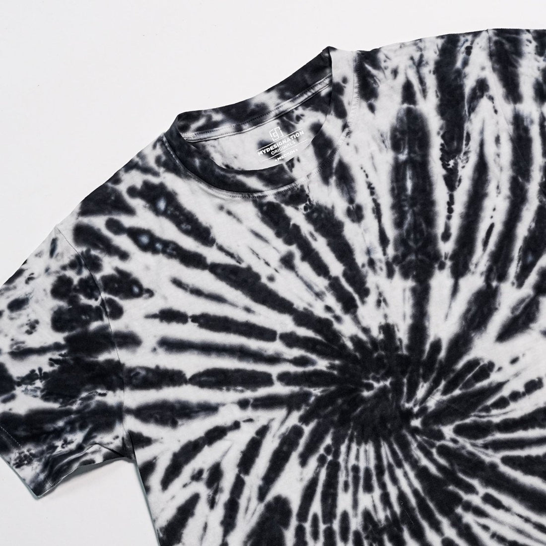 Black Tie - dye - Men Tie - Dye T-shirt | Mydesignation