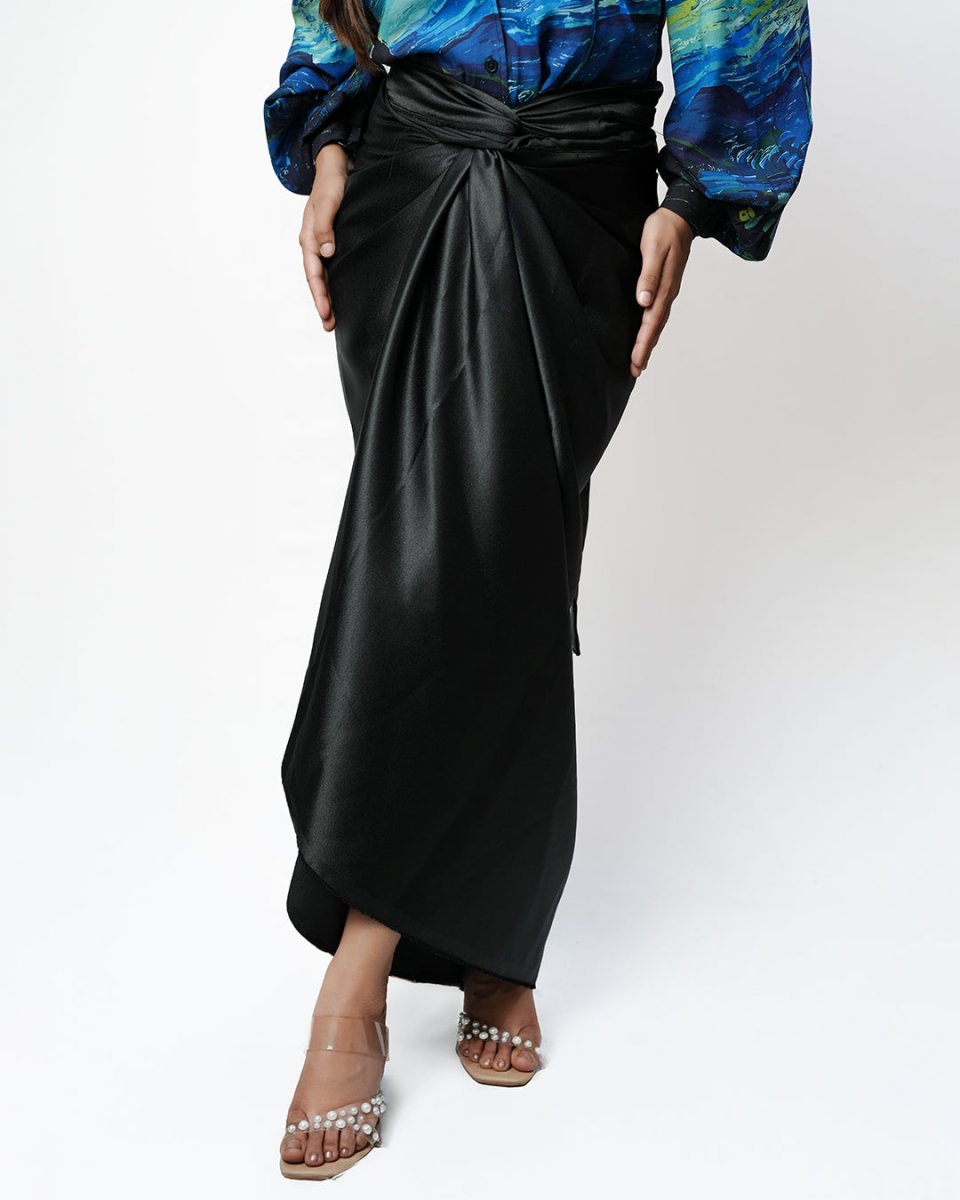 Black Wrap Skirt - Women Skirt | Mydesignation