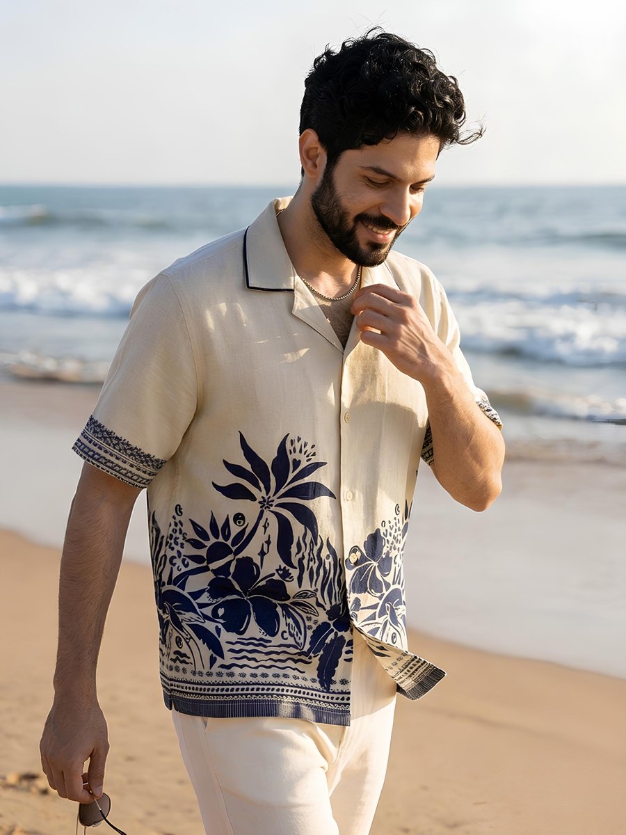 Blue Blossom Shirt - Men Shirt | Mydesignation