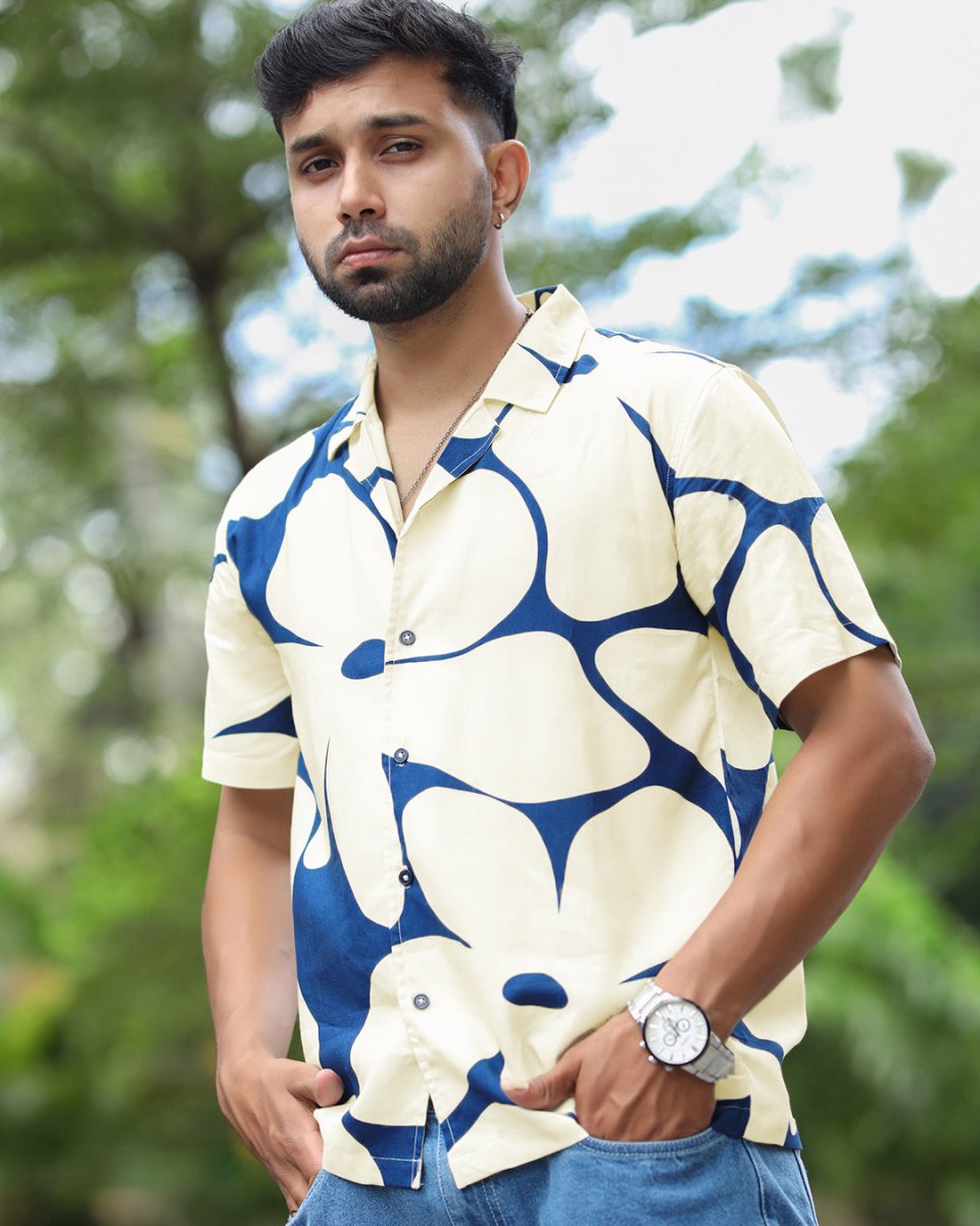 Blue Floral - Men Shirt | Mydesignation