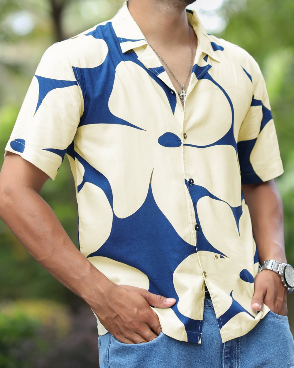 Blue Floral - Men Shirt | Mydesignation