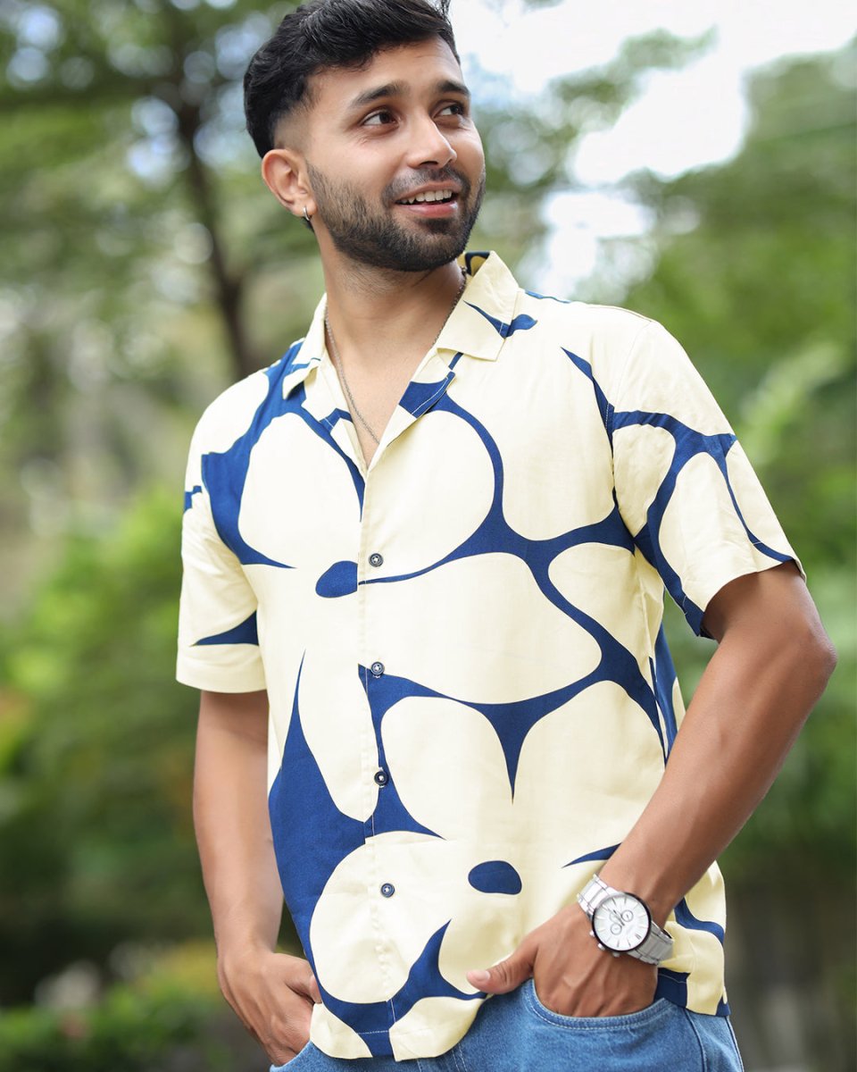 Blue Floral - Men Shirt | Mydesignation