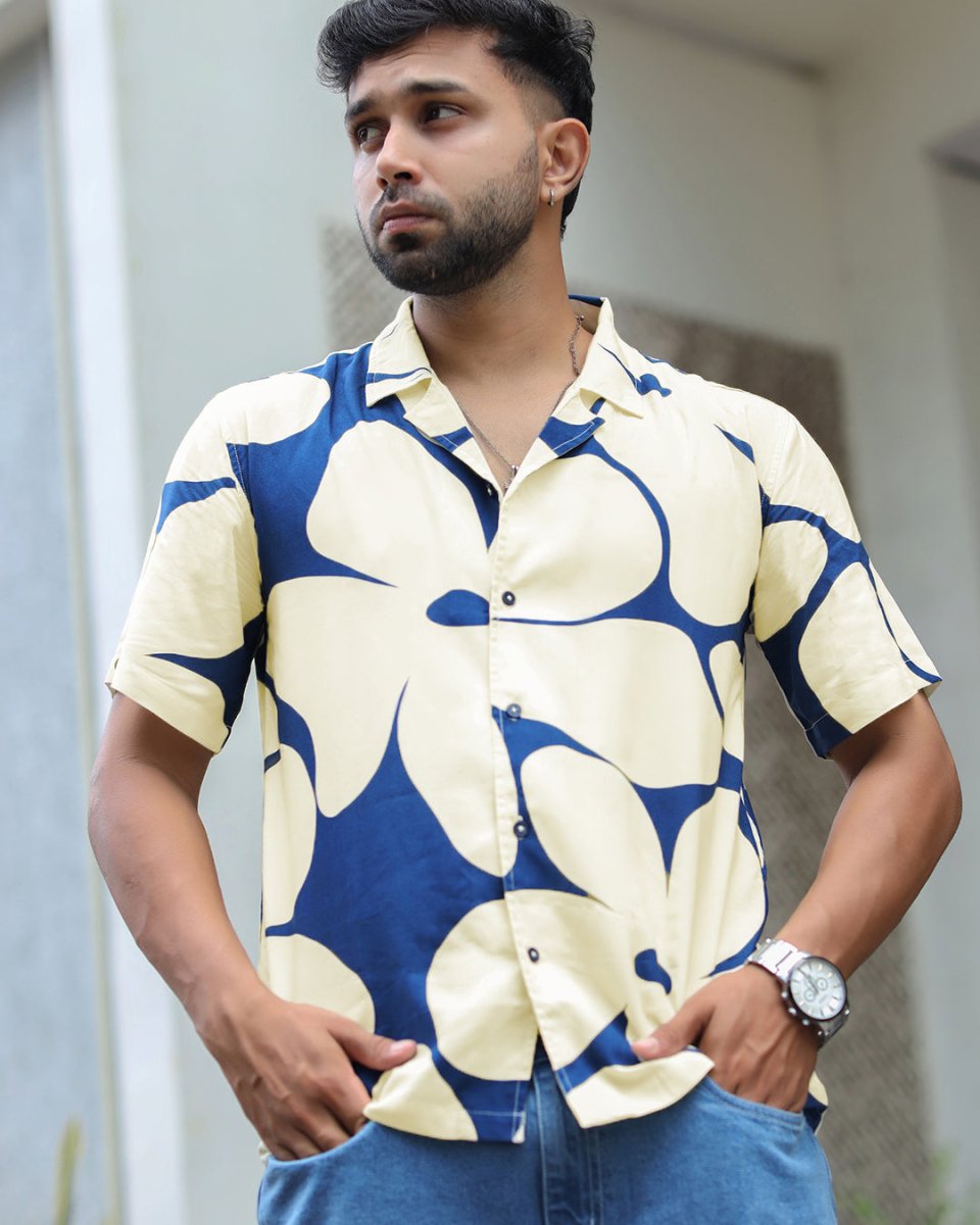 Blue Floral - Men Shirt | Mydesignation