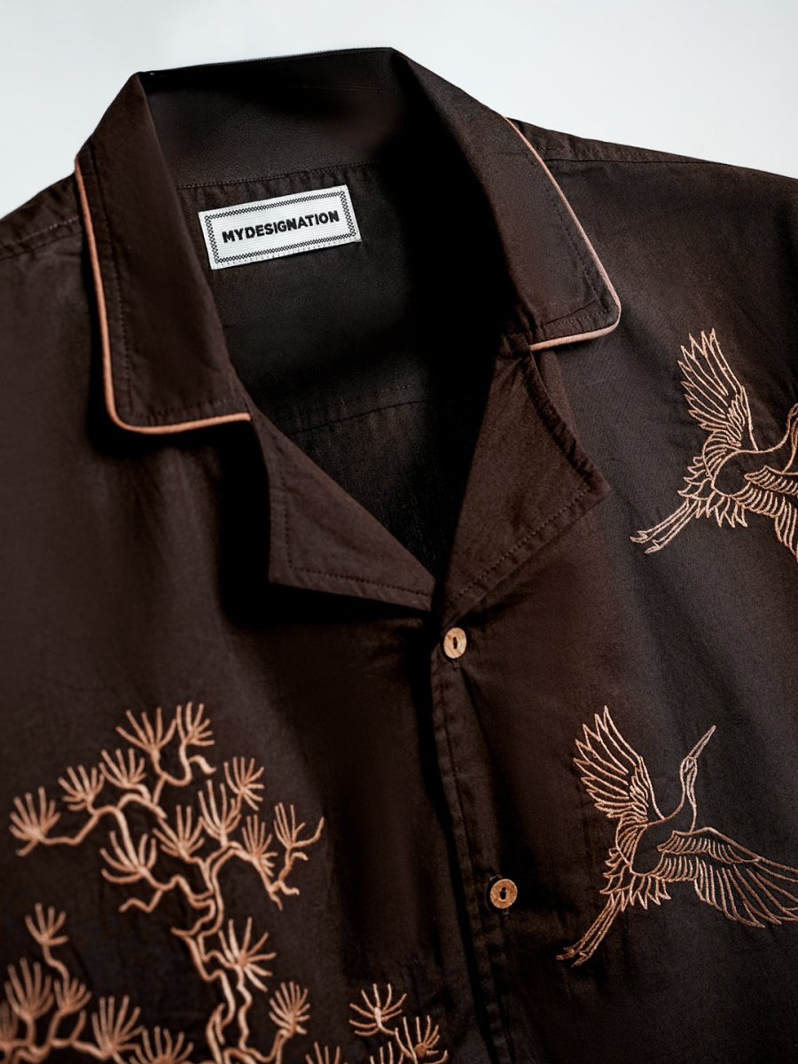 Bonsai Embroidered - Men Shirt | Mydesignation