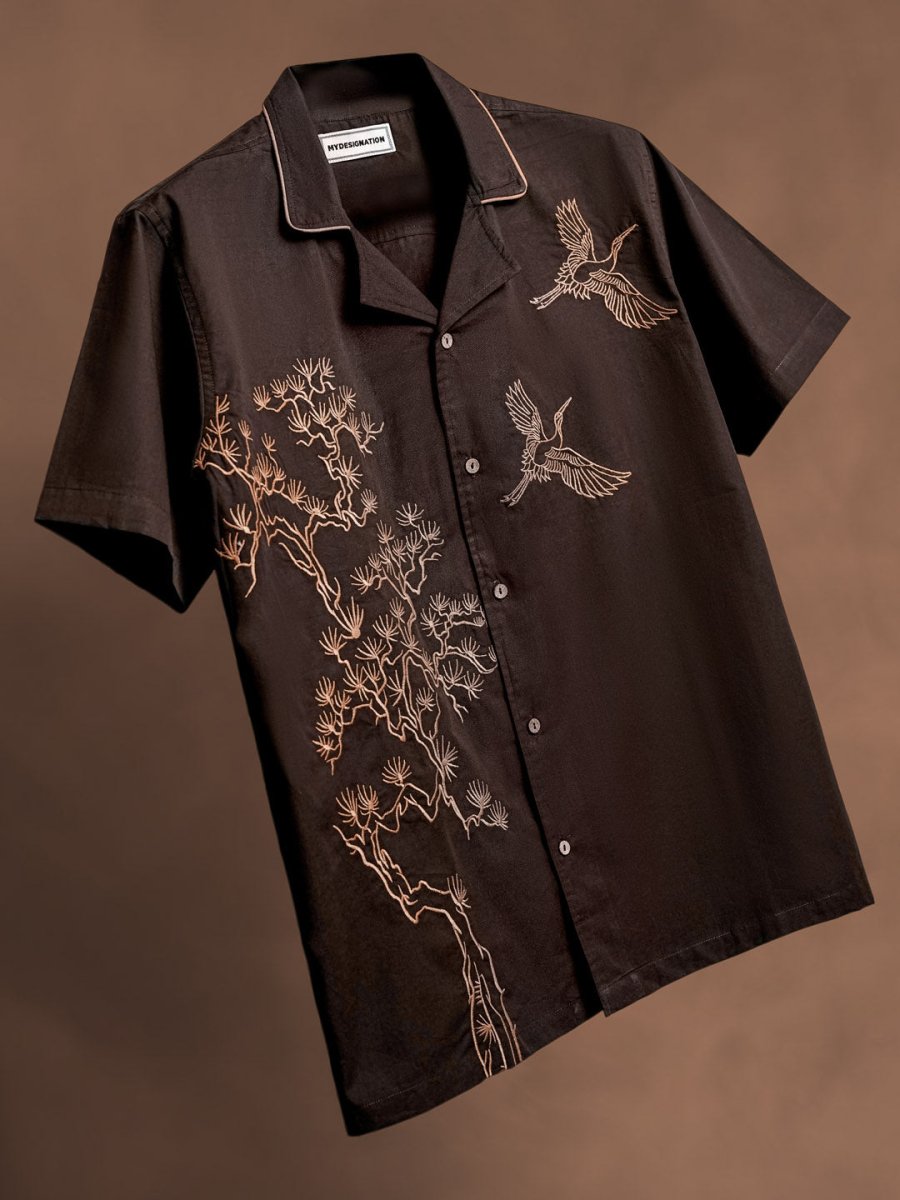 Bonsai Embroidered - Men Shirt | Mydesignation