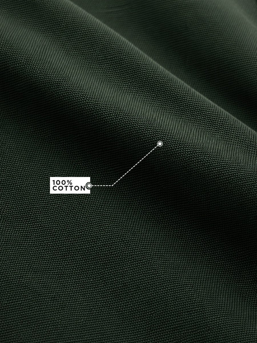 Bottle Green Cotton Shirt - Shirt | MyDesignation