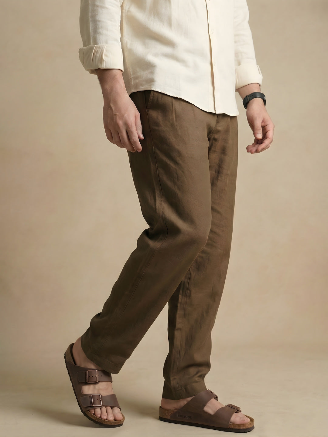 Brown Linen Pant