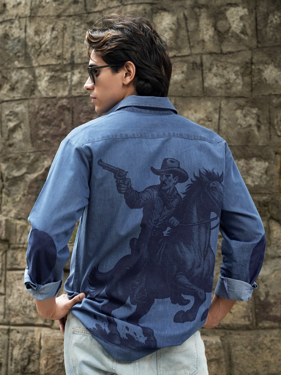 Cowboy Denim Shirt - Men Shirt | Mydesignation