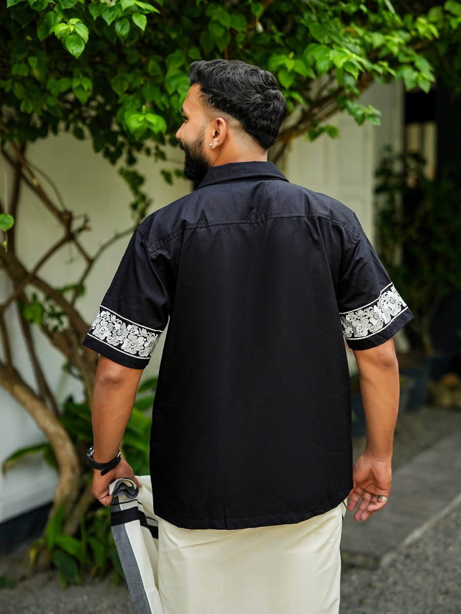 Crane Embroidered - Men Shirt | Mydesignation