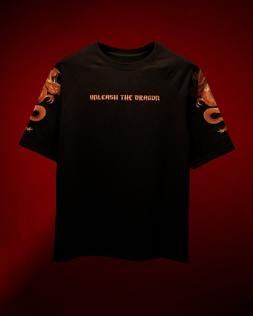 Dragon Embroidered - Women Oversized T-shirt | Mydesignation