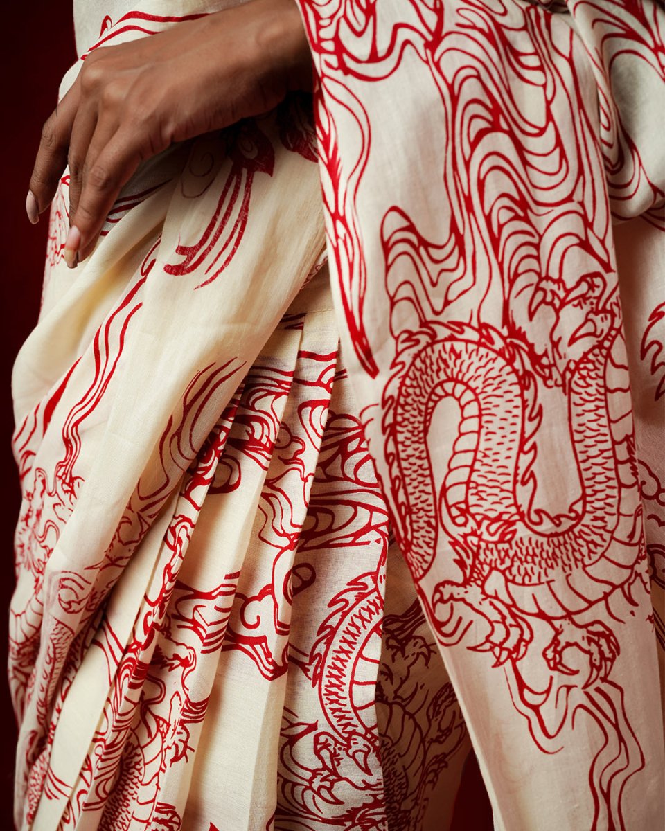 Dragon Saree - Pre Draped Saree | Mydesignation