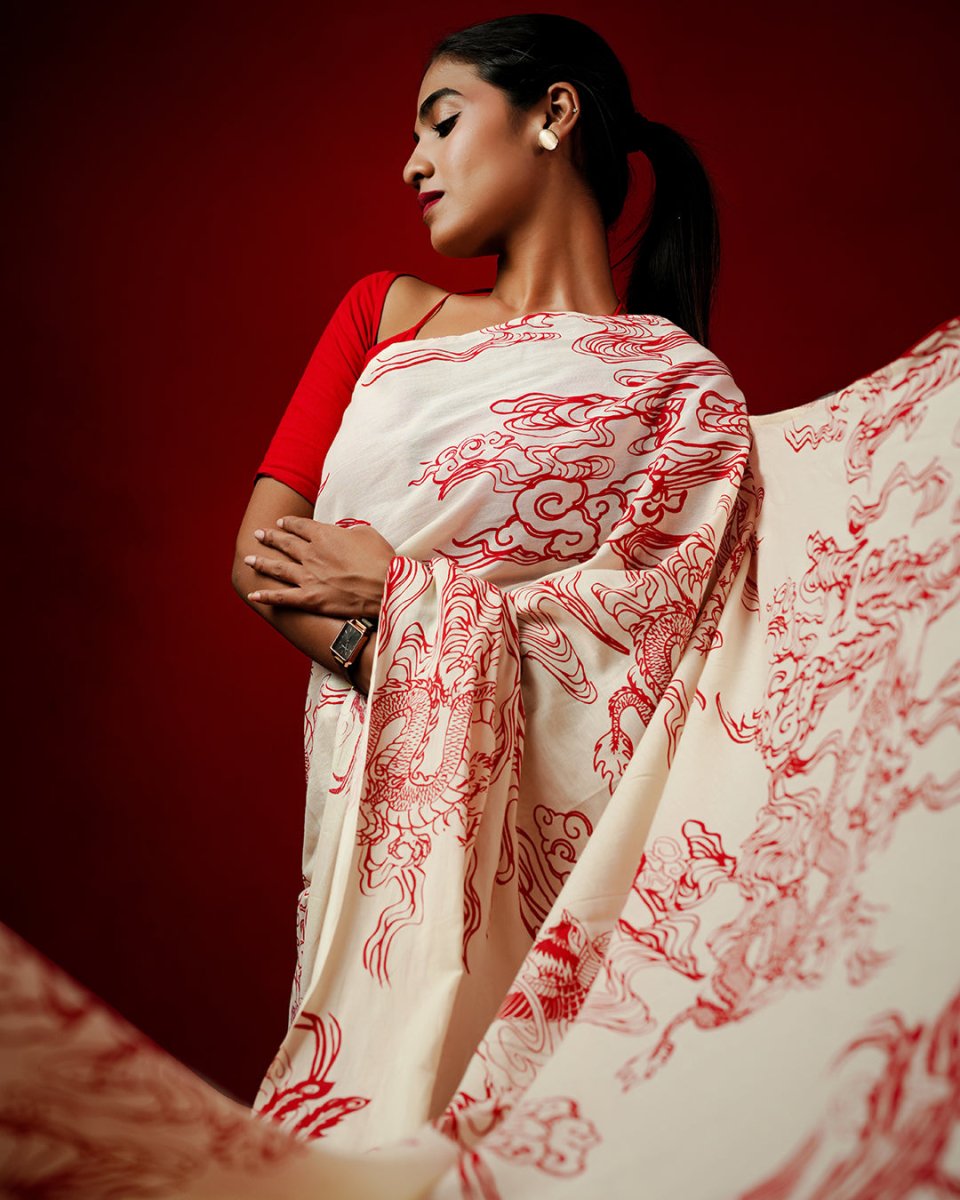 Dragon Saree - Pre Draped Saree | Mydesignation