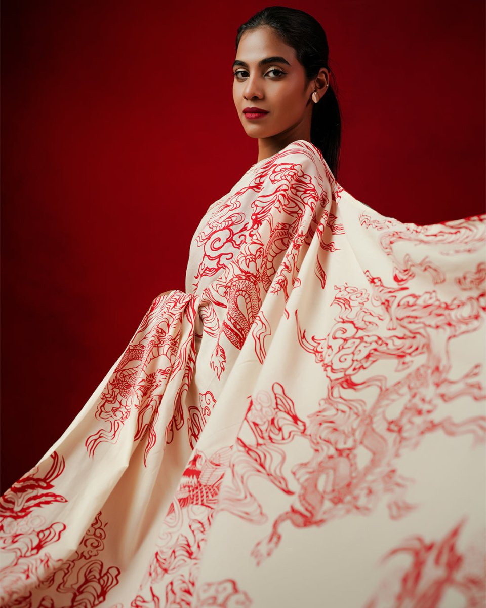 Dragon Saree - Pre Draped Saree | Mydesignation