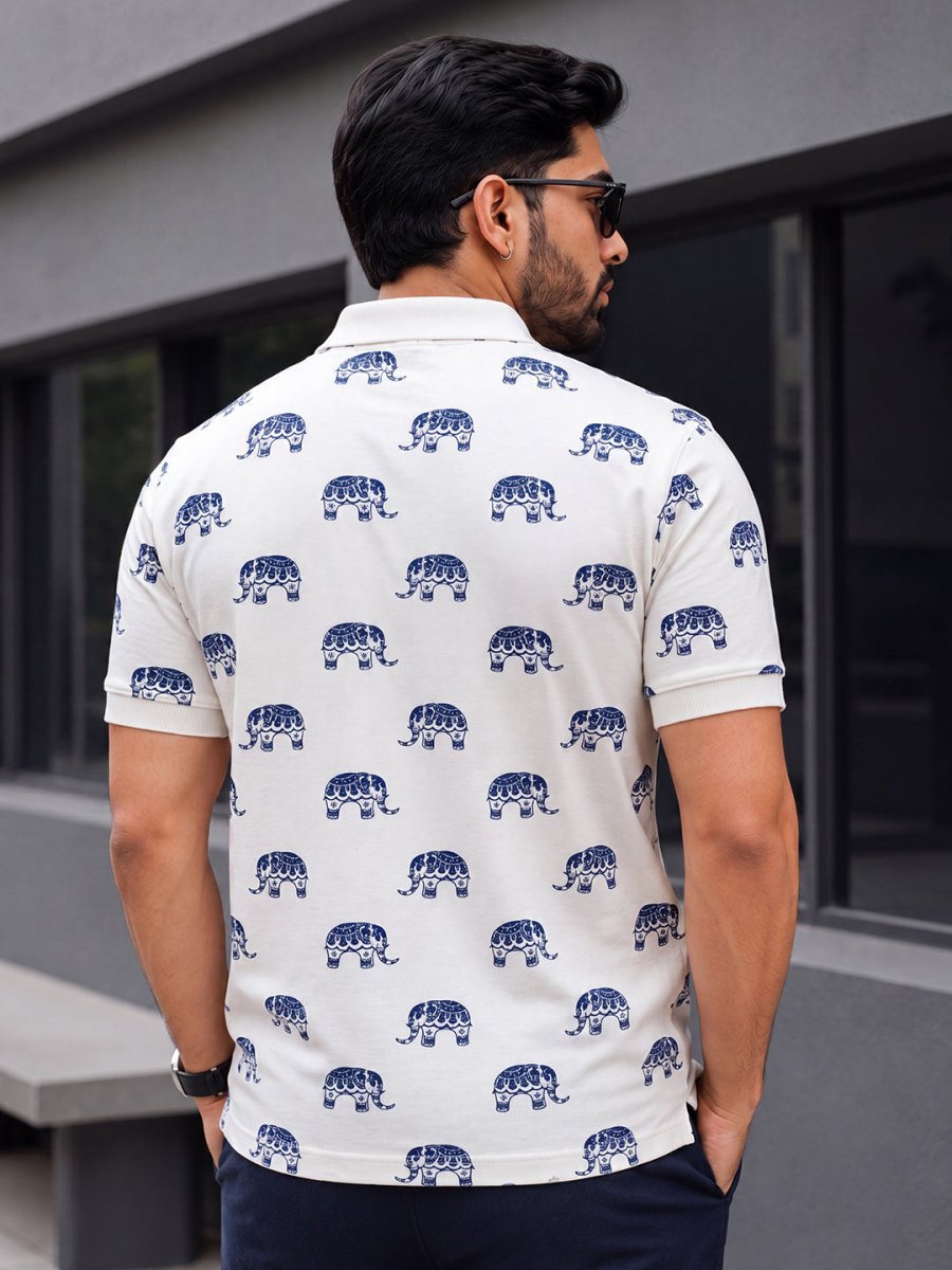 Elephant Print Polo - Polo T-shirts | MyDesignation