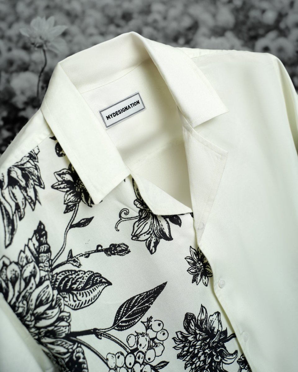 Floral Panel - Men Shirt | Mydesignation