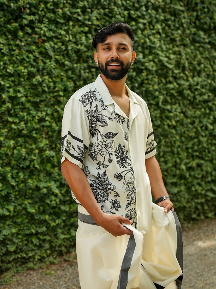 Floral Panel - Men Shirt | Mydesignation