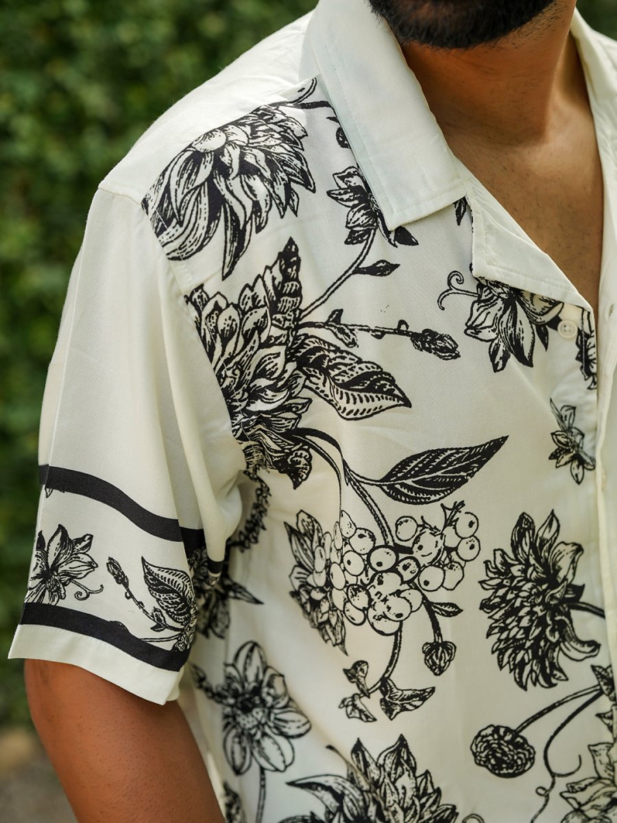 Floral Panel - Men Shirt | Mydesignation