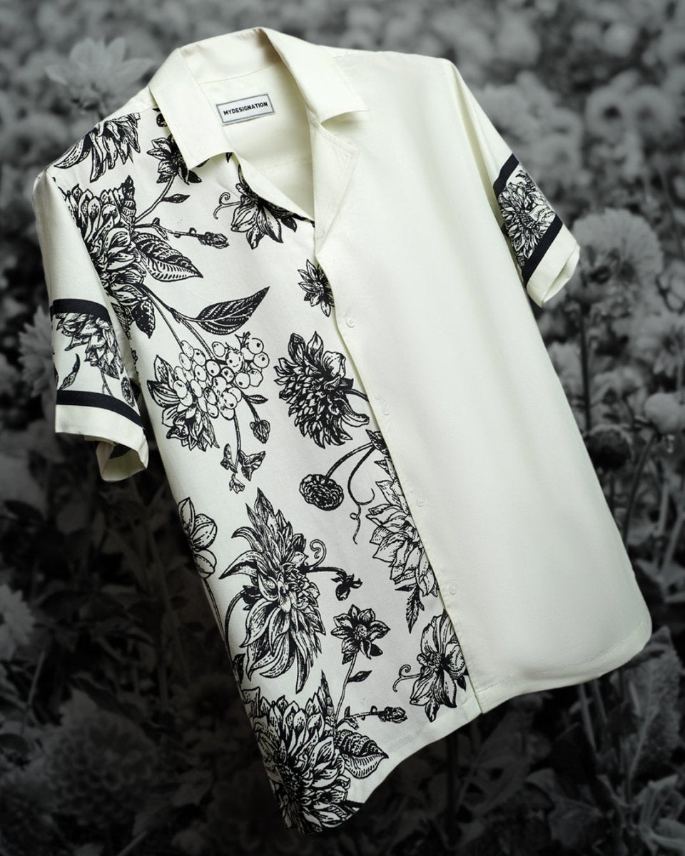 Floral Panel - Men Shirt | Mydesignation