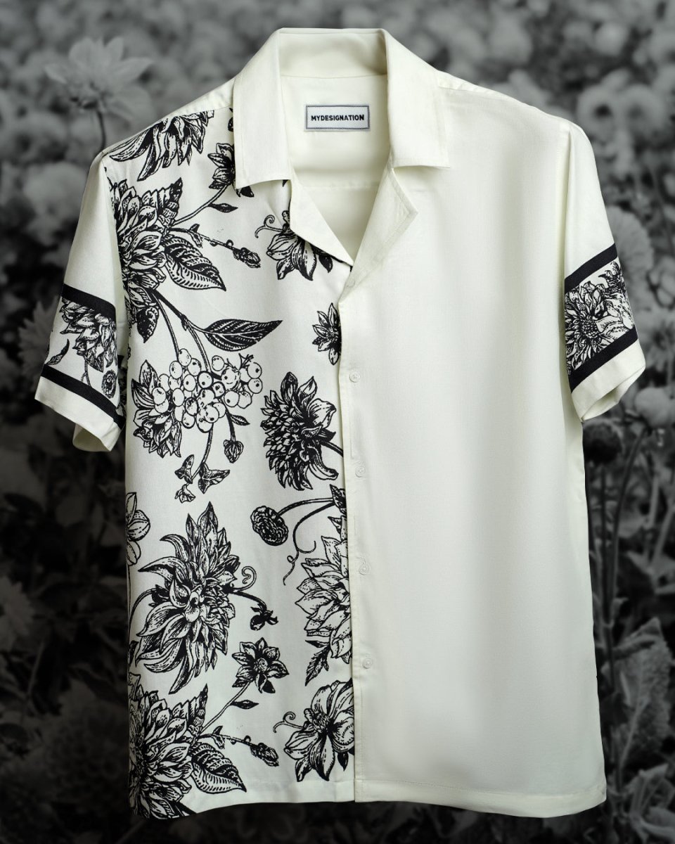 Floral Panel - Men Shirt | Mydesignation