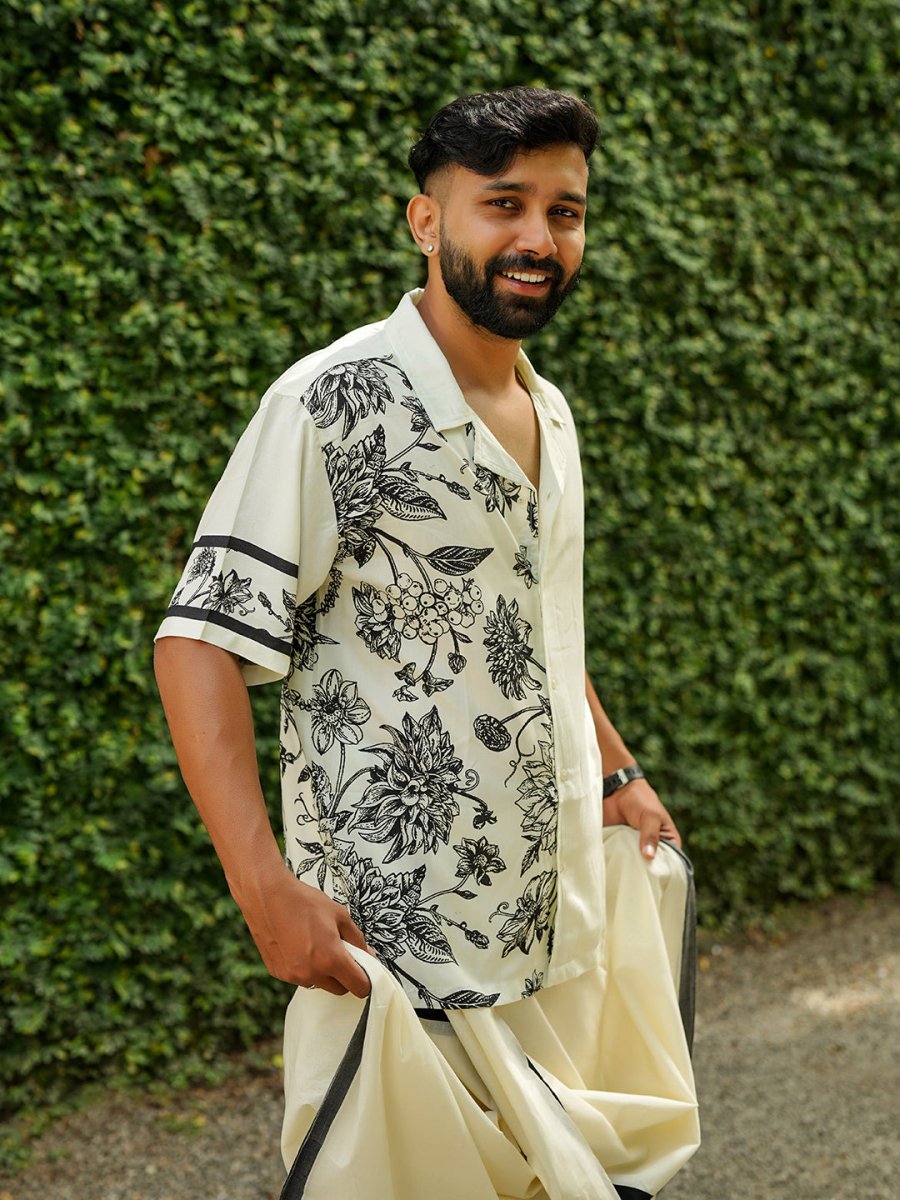 Floral Panel - Men Shirt | Mydesignation