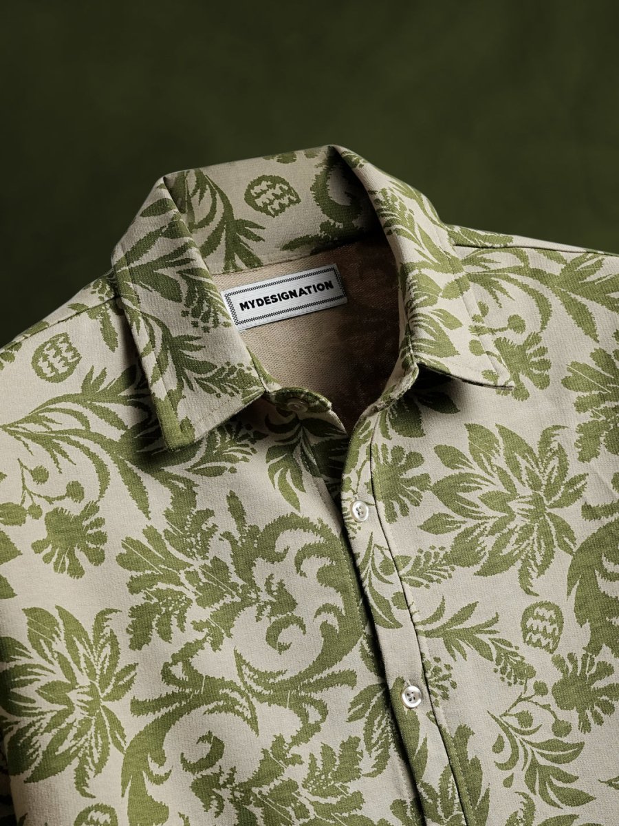 Floral Stretchable Shirt - Men Shirt | Mydesignation