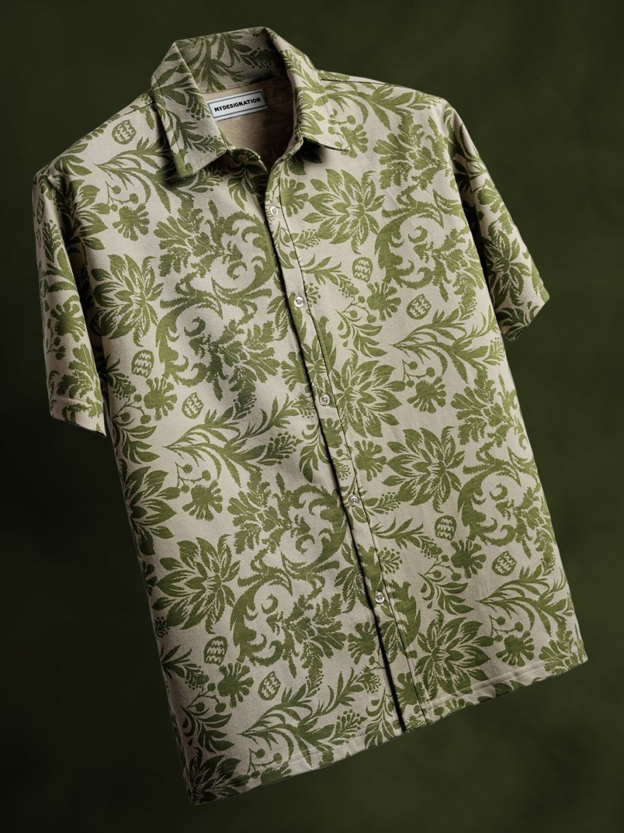 Floral Stretchable Shirt - Men Shirt | Mydesignation