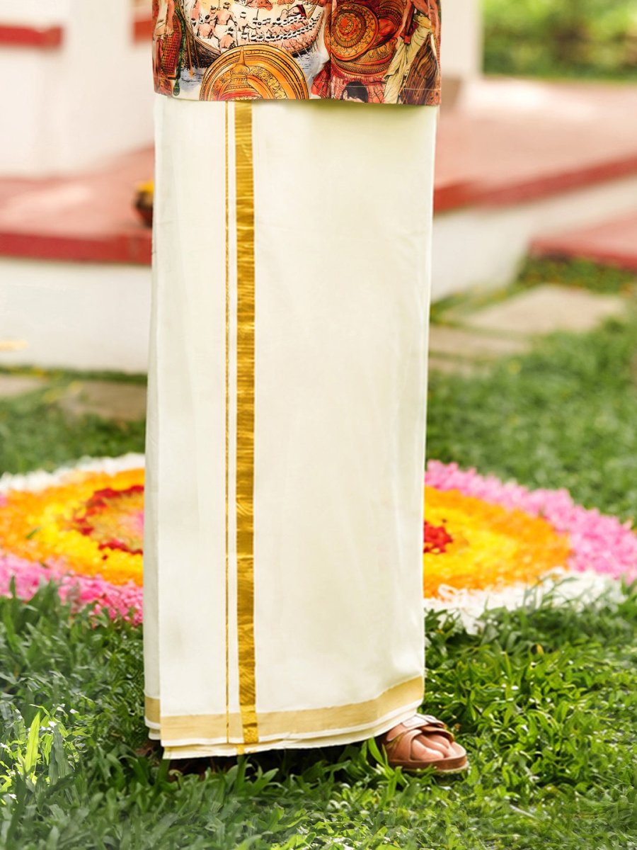 Golden Kasavu Mundu - Mundu | MyDesignation