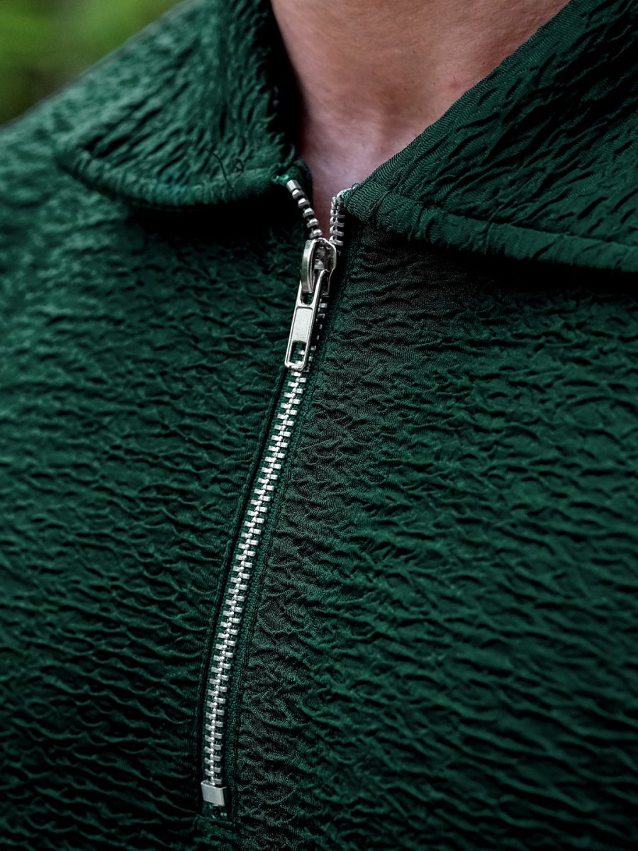 Green Textured Polo - Polo T-shirts | Mydesignation