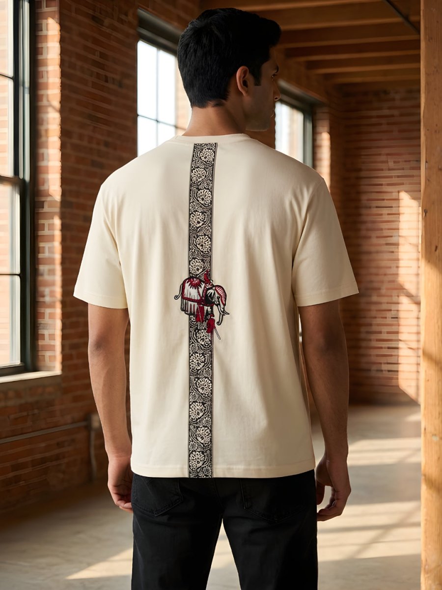 Gulrez Embroidered - Men Oversized T-shirt | Mydesignation