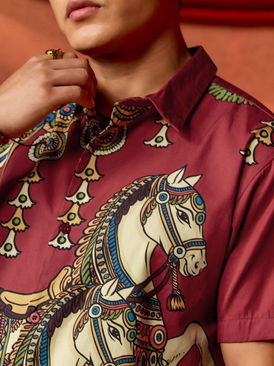Kalamkari Horse - Shirt | MyDesignation