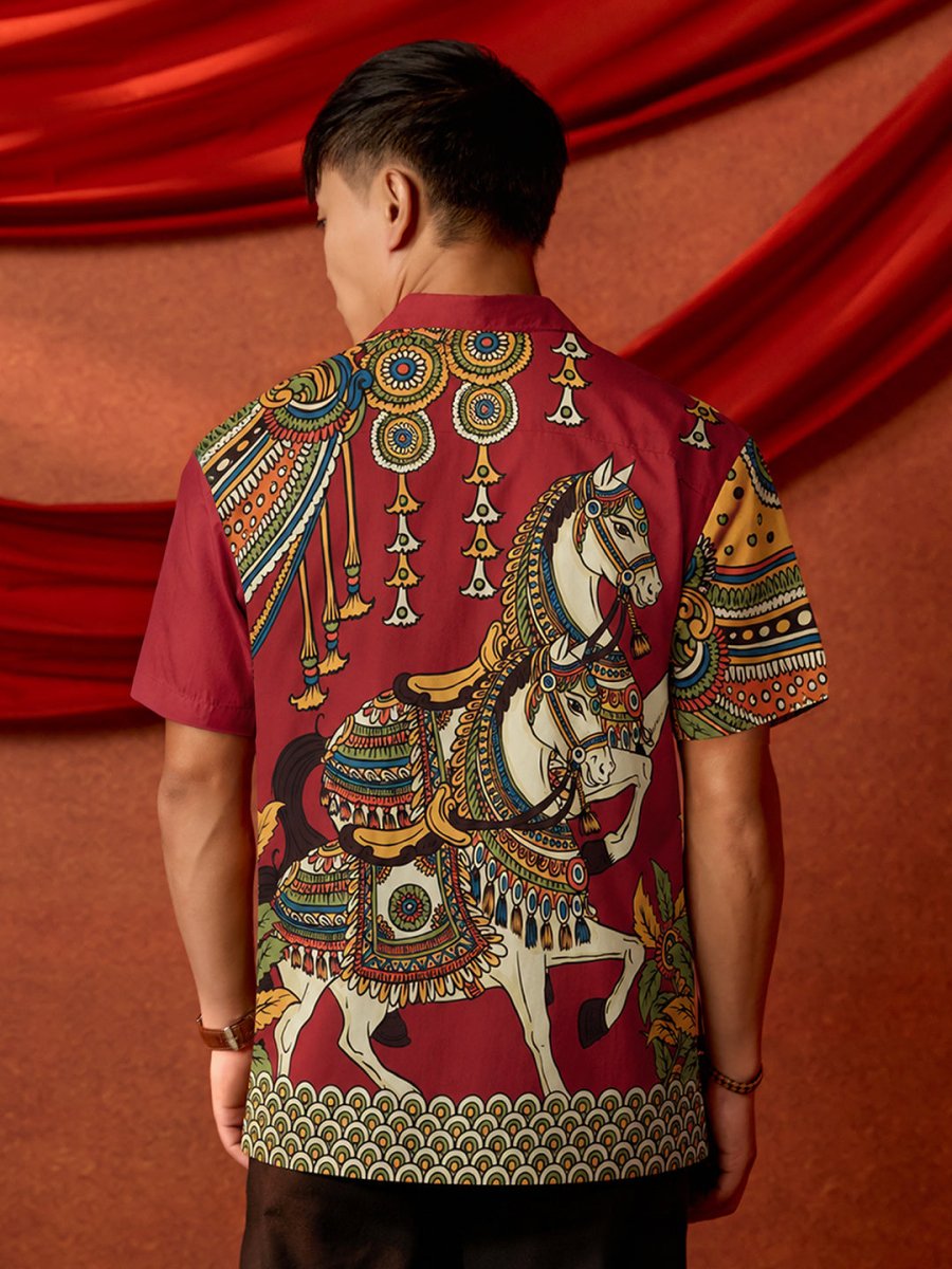 Kalamkari Horse - Shirt | MyDesignation