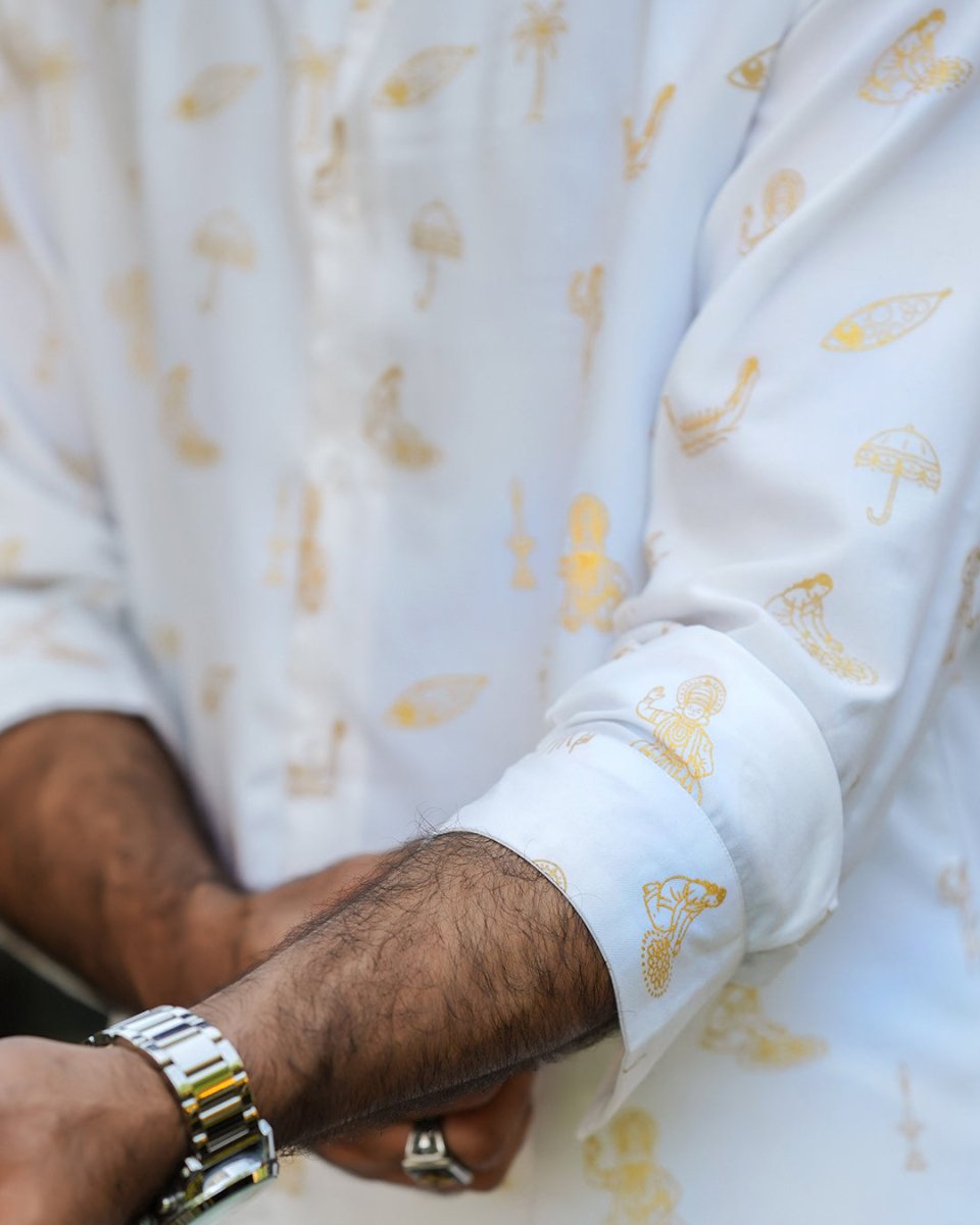 Kasavu Pattern - Men Shirt | Mydesignation